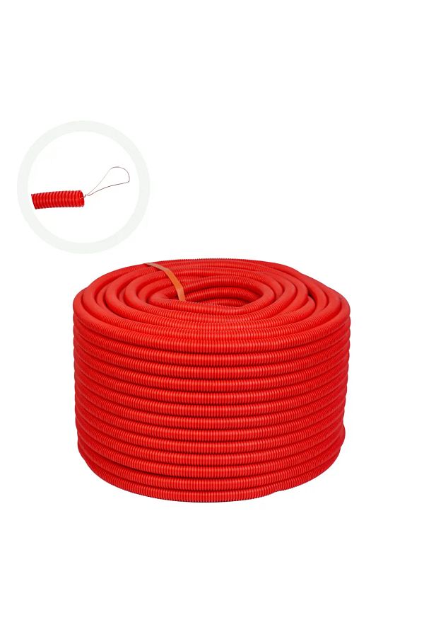 COBI SMART®-Flexible copex tube, diameter 14 mm, 100 m, fireproof, orange, with pull cord, polyethylene 1