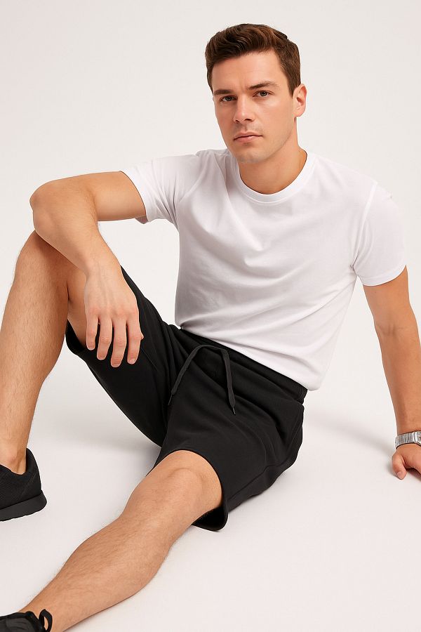 UOMOPARK-8076 Ai̇rcord New Definition of Lightness and Elegance Regular Fit Shorts 1