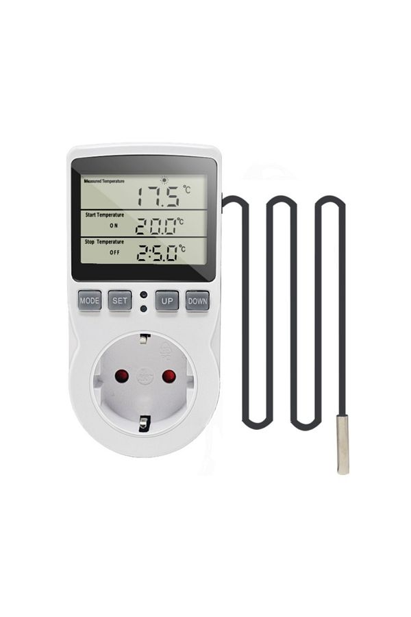 TECHSTAR-® Kt3100 Priză programabilă, temporizator digital, priză cu întrerupător, 230v, 16a, timp programabil/temp 1