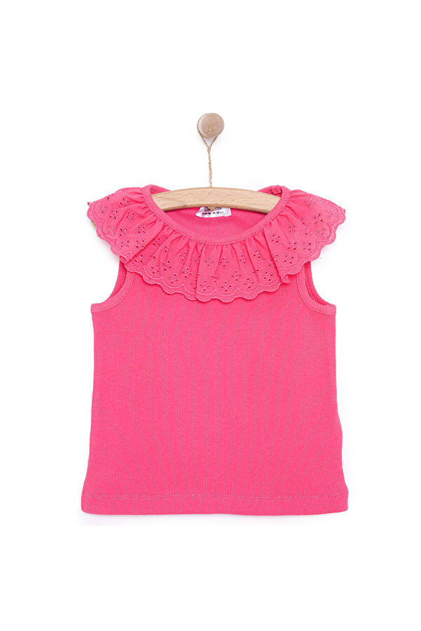 ebebek Hello Baby HelloBaby Kız Bebek Bluz Romantic Garden Bebe Yaka Atlet Kol Pembe