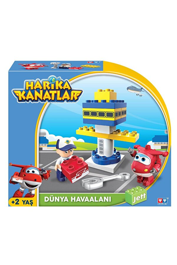 NEWBRENDHOME Öğretici Eğitici Oyuncaklar Harika Kanatlar 15 Parça Blok Jett'İn Havaalanı Kız Erkek Çocuk Oyuncak
