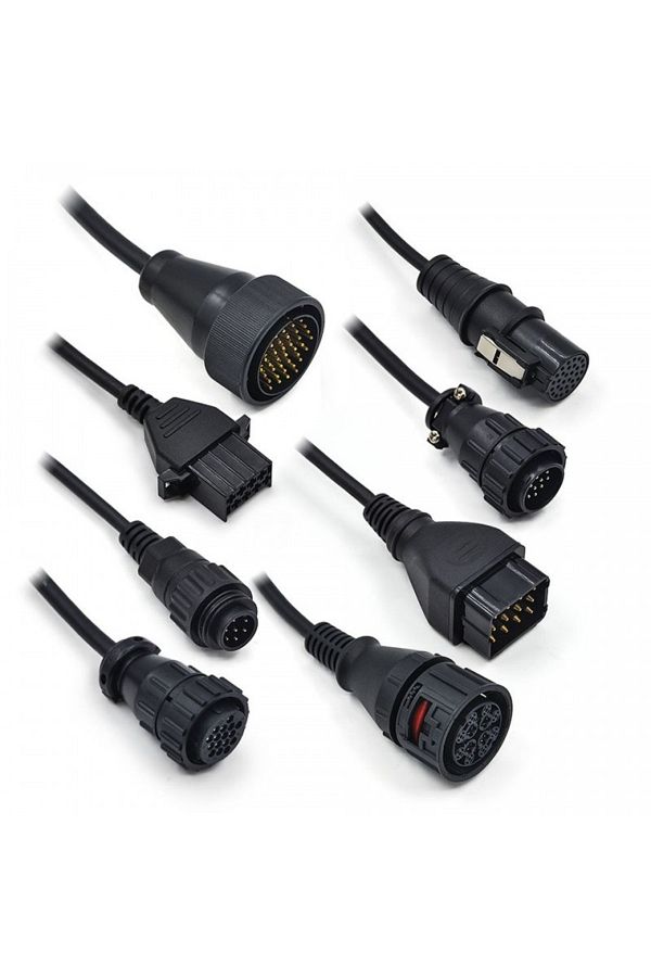 TECHSTAR-Set of 8 x Multi-Brand Adapter Cables for OBD2 Trucks 1