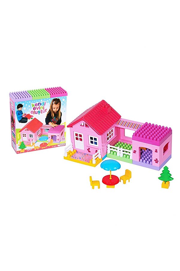 NEWBRENDHOME Öğretici Eğitici Oyuncaklar Dede Tek Katlı Ev Bloklar Kız Erkek Çocuk Oyuncak