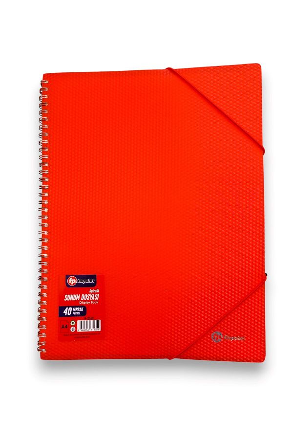 FixPoint-Red Spiral Presentation File 40 Sheets with Elastic 1