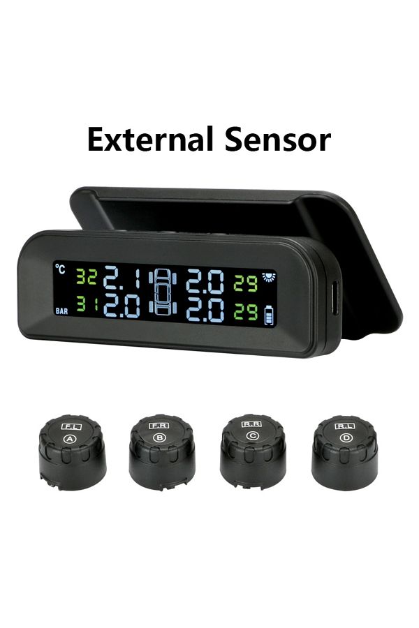 Choice-External sensors TPMS Car Tire Pressure Alarm Monitor System Automatic Brightness Control Wireless S 1