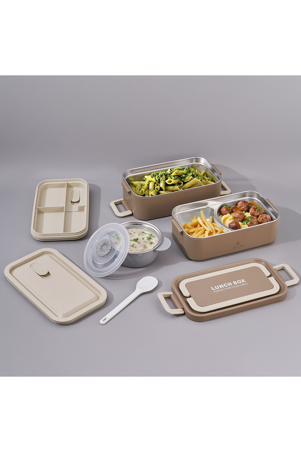 Aryıldız-Bento Lunch Box Khaki 2000 ml Sauce Bowl 1
