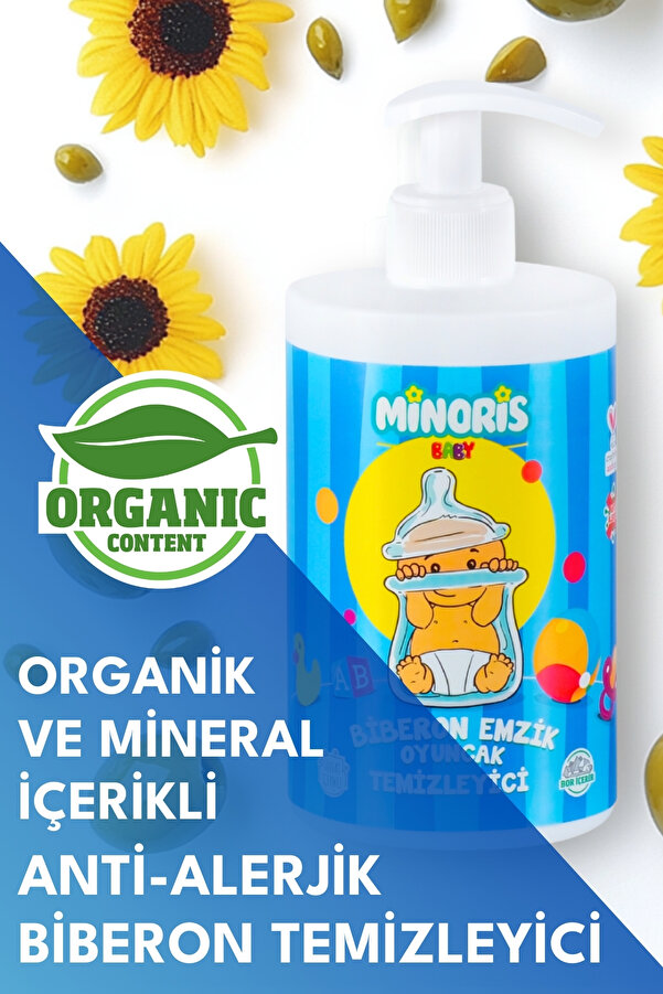 Minoris Baby Organik Antialerjik Biberon Emzik Temizleyici 500 ml