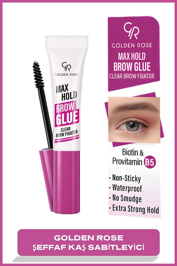 Golden Rose-Max Hold Brow Glue Transparent Eyebrow Fixer 7 ml 1