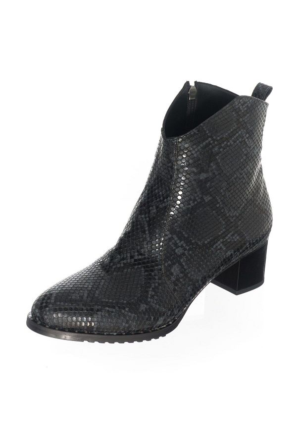İriadam-41-42-43-44 Number K976 Black Snake Printed Special Series Top Quality Large Size Women's Boots 1