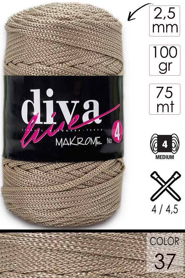 Diva İplik-Diva Macrame Thread Thick (NO:4) 37 1