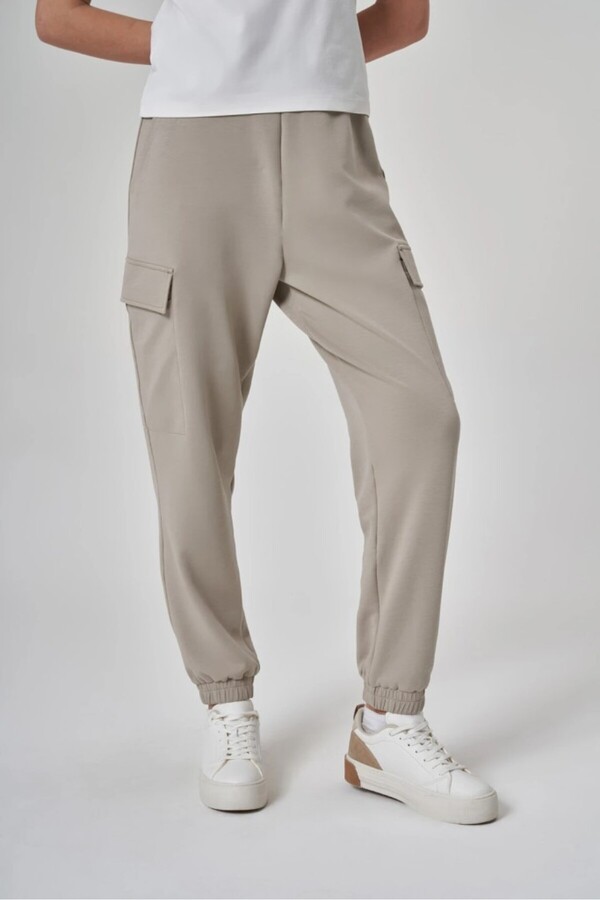 Exuma-Women's Sand Color Sweatpants 1528010-Kum 1