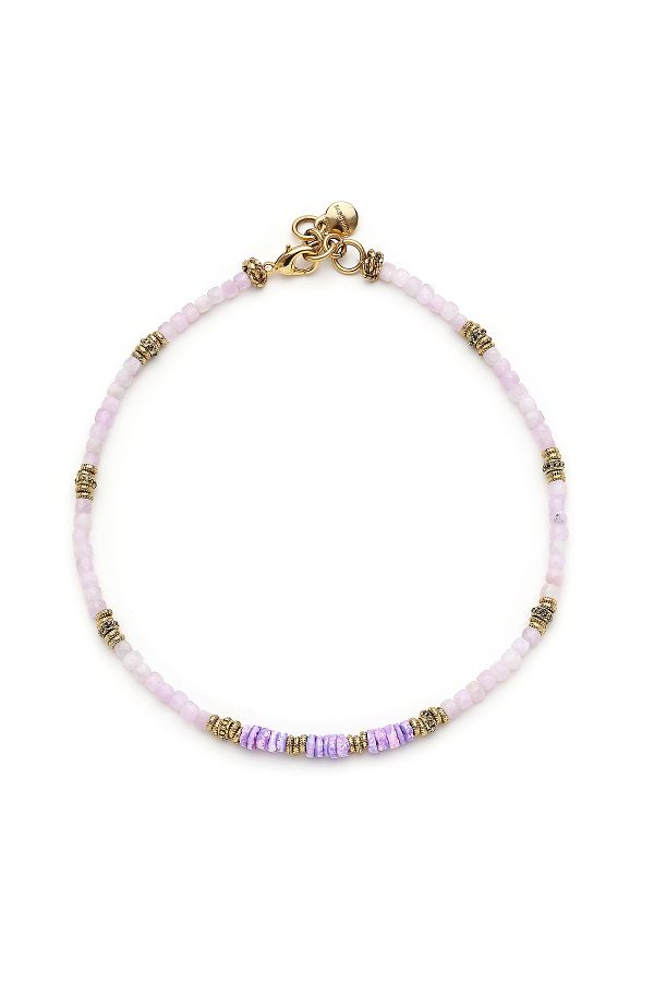 Mon Reve-Desert Rose Seashell, Amethyst Natural Stone Necklace 1
