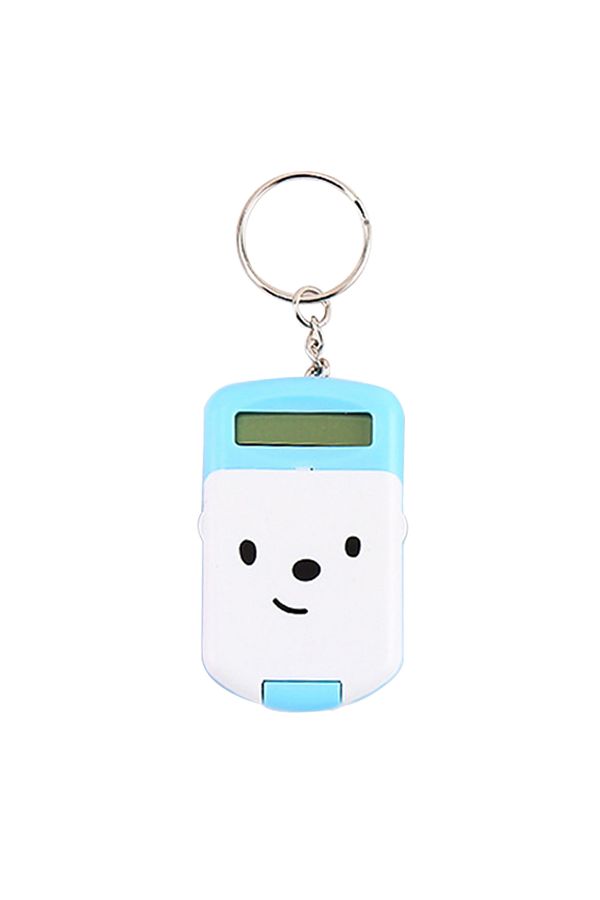 Choice-Blue Mini Calculator Cute Cartoon with Keychain 8 Digits Display Portable Pocket Size Calculator for 1