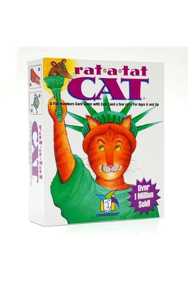 Choice-WHITE Rata Tat Roll Cat - Fun Numbers card Game with Cats (and a few rats) For Ages 6 and up ﻿Board 1