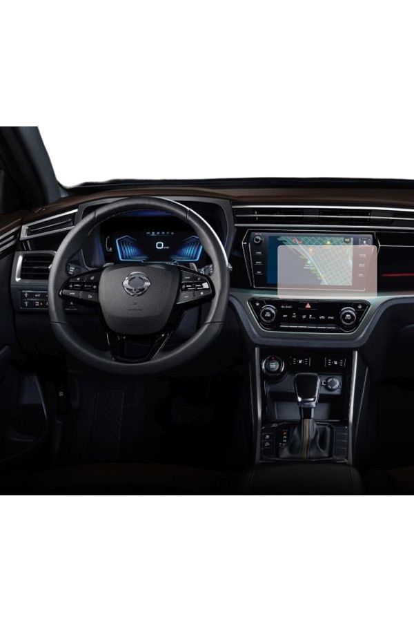 Ssangyong Kyron-Duragon navigation display protection film, for Ssangyong Korando 2019+, matte, installation kit 1