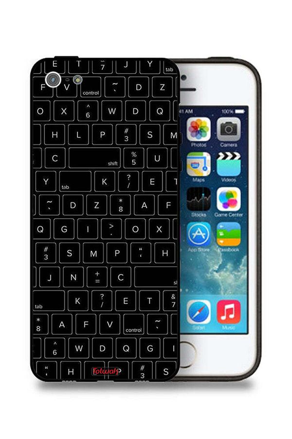 Tolwak-Apple iPhone 5/5s/SE Protective Case Random Keyboard Keys Pattern 1