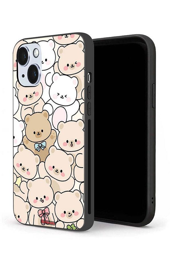 Tolwak-Apple iPhone 14 Protective Case Bears Pattern 1