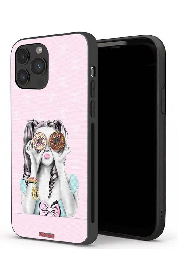 Tolwak-Apple iPhone 13 Pro Max Protective Case Holding Two Donuts 1