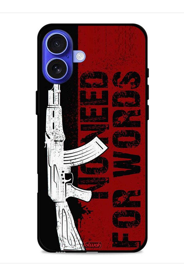 Tolwak-Apple iPhone 16 Plus Protective Case Cover No Need For Words 1