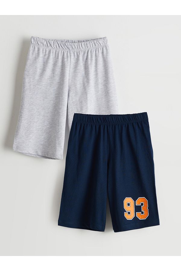 LC Waikiki-Jungen-Pyjama-Shorts mit elastischem Bund, 2er-Pack 1