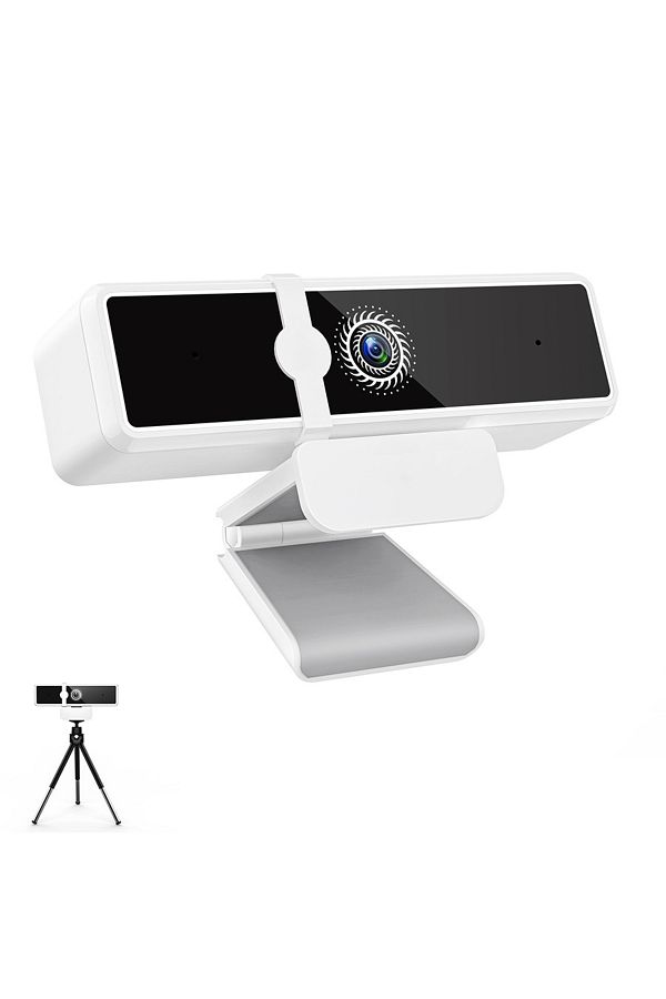 TEQRO-Cameră Web 4K TEQRO™, Autofocus, Plug & Play, Jocuri, Conferințe, Streaming, Microfon Stereo, USB, Alb 1