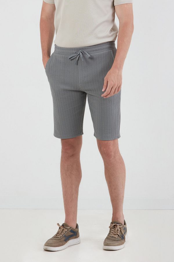 Fulla Moda-Patterned Elastic Waist Shorts 1