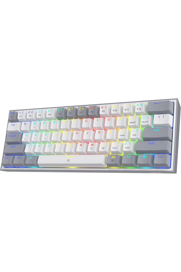 REDRAGON-K617 Fizz 60% Wired RGB Gaming Keyboard, 61 Keys Compact Mechanical Keyboard w/White and Gr 1