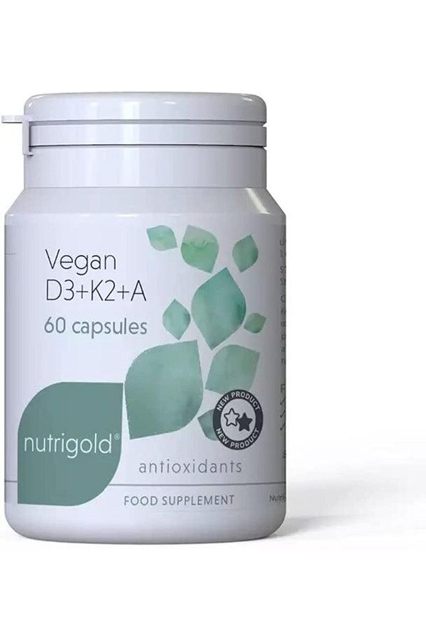 Nutrigold-Vegan D3+K2+A x 60 capsules 1