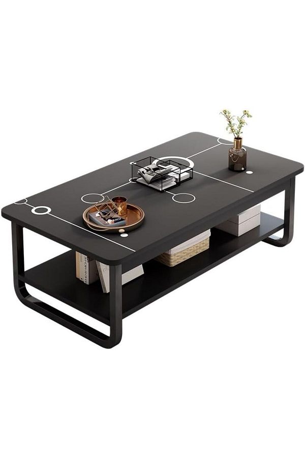 Generic-Rectangle Coffee Table, Double-Layer Side Table Next to The Sofa, Suitable for Small Tea Table and S 1