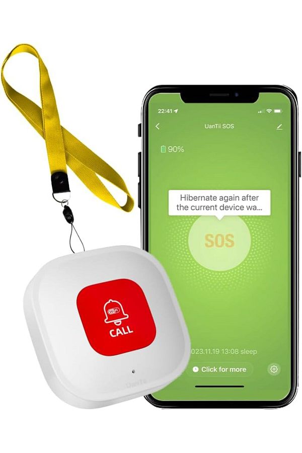 UanTii-زر SOS الذكي Tuya WiFi زر مساعدة الطوارئ جهاز استدعاء مقدم الرعاية اللاسلكي جهاز إرسال تنبيهات الهاتف 1