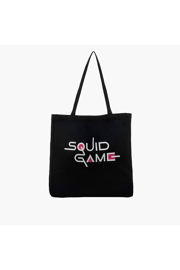 SP Characters-Squid Game Print Shopper Bag with Double Handles 1