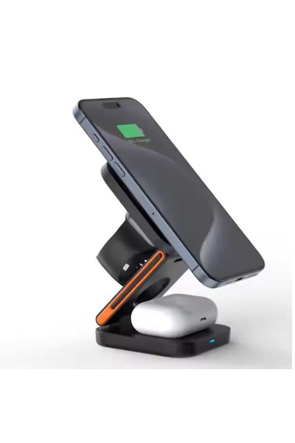 Gtech-Wireless charger, IW30, 3 in 1, 15W, foldable, compatible with magsafe charging, charges 3 devices 1