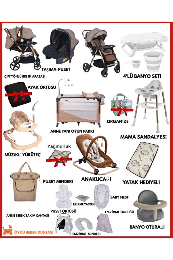 ÖYKÜ BEBEK DUNYASI Tweeter Yeni Doğan Bebek Çeyiz Seti (26 Parça ) Doğumdan İtibaren Bebeğiniz İçin Gerekli Olan Herşey