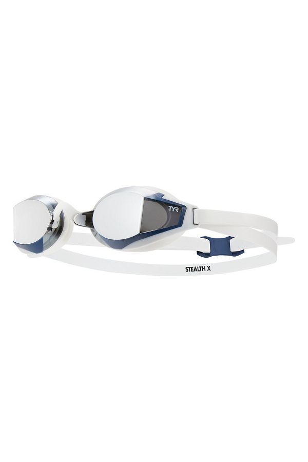 TYR-Stealth-X Race Mirrored Racing Goggles (Silver/White) 1
