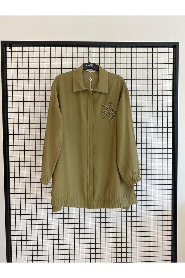 Armine TREND-Stone Detail Shirt Collar Tunic-25Yt466 1
