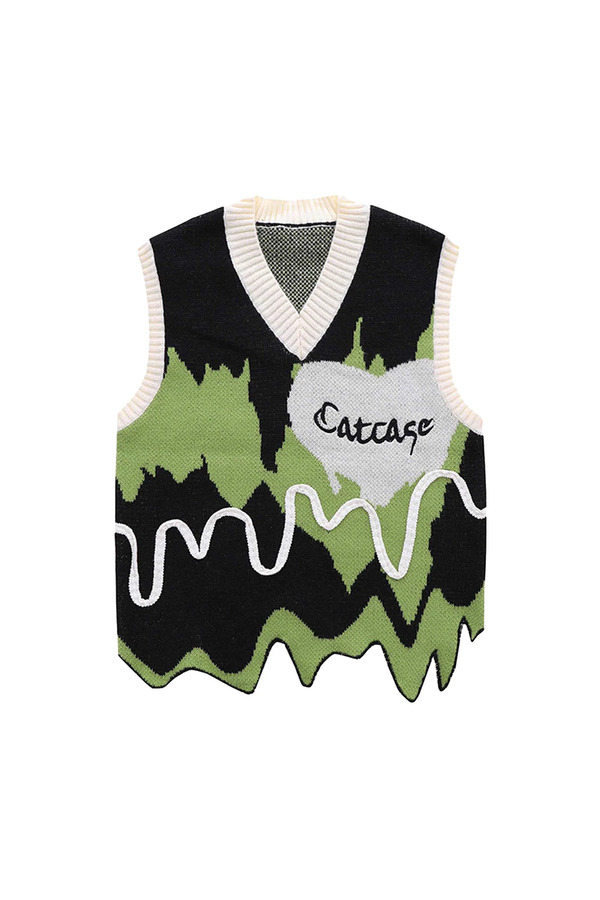 Ekospot-Supermade American Graffiti Love V-Neck Sweater 1