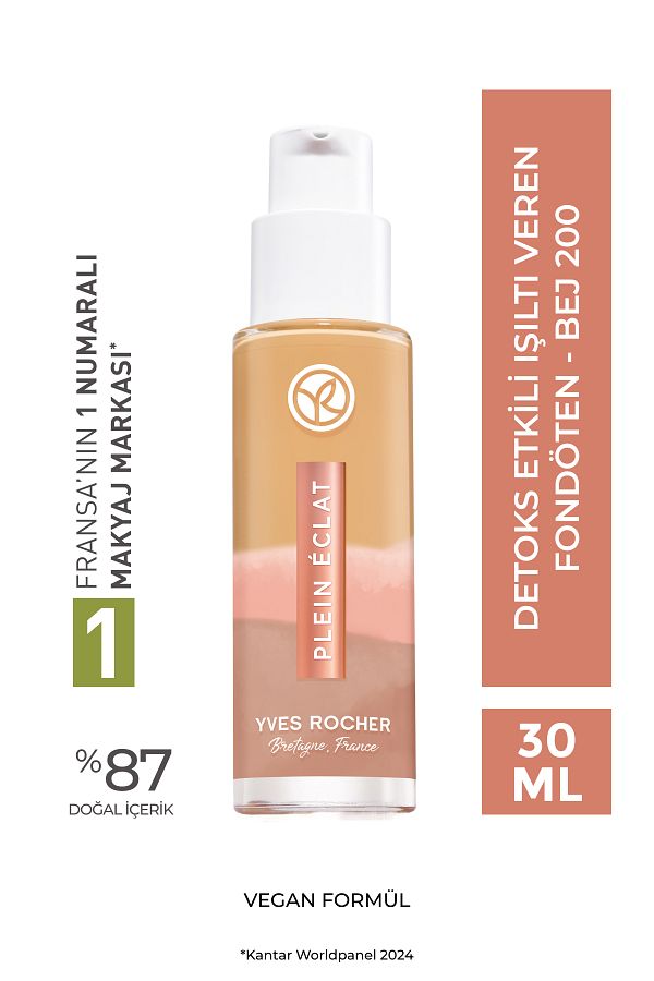 Yves Rocher-Detox Effect Radiance Foundation - Beige 200 - 30 Ml-63817 1