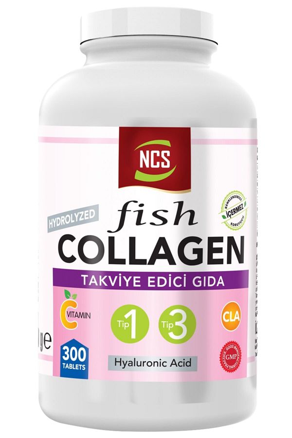 NCS-Type 1-3 Fish Collagen Cla Hyaluronic Acid Vitamin C 300 Tablet 1