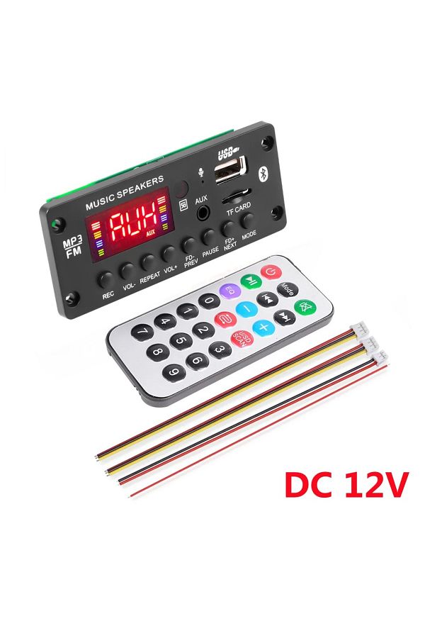 Kebidumei-Without Amplifier 2*25w 50w Amplifier 12v Mp3 Player Decoder Board Bluetooth 5.0 Car Fm Radio Module 1