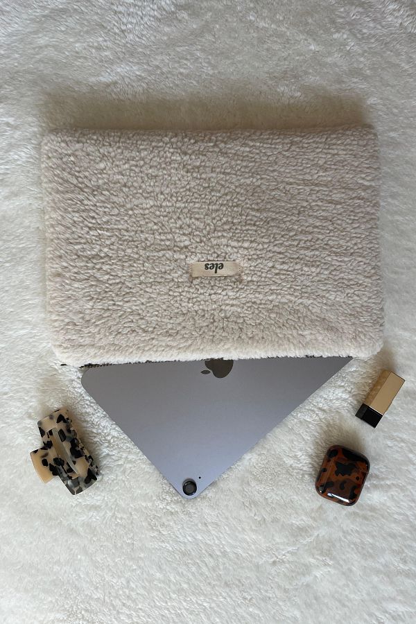 eles-Plush Leopard Pattern Tablet Bag, Plush Leopard Pattern Tablet Case, Plush Tablet Case 1