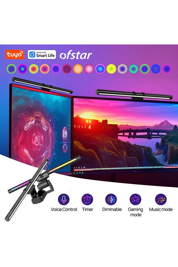 Choice-Tuya Smart Rgb Monitor Light Bar/desk Lamp: Led Dual Light Source, Tuya App,anti-glare Lamp, Touc... 1