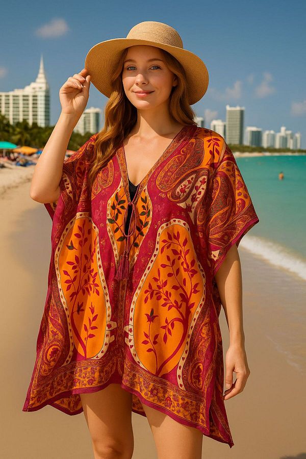 Axesoire-15215-2 Authentic Patterned Saffron Pareo 1
