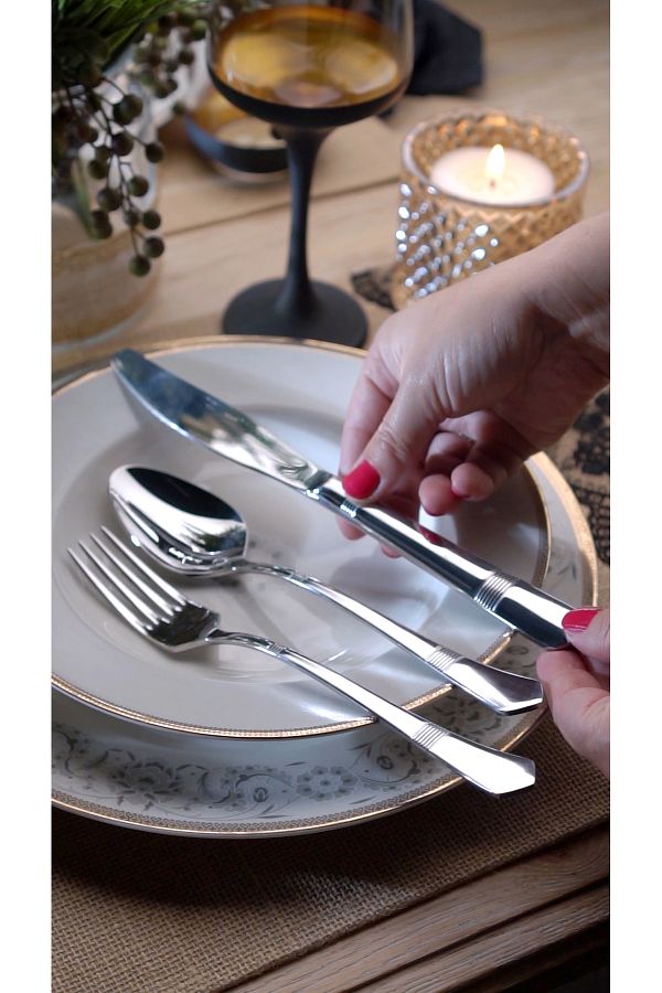 on-on-Montecarlo 84 Piece Fork Spoon Knife Set 18/10 1