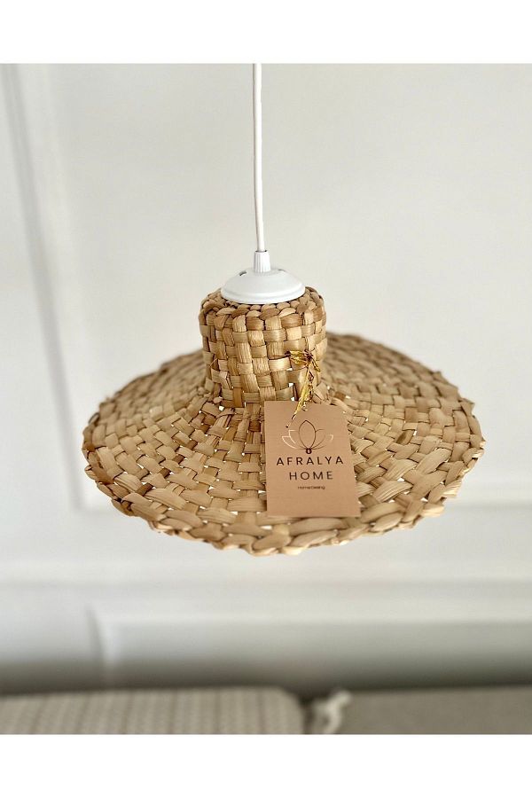 AFRALYAHOME-Straw Hat Chandelier Bohemian Rustic Chandelier 32 cm (White Sensor Included) Quantity Price 1