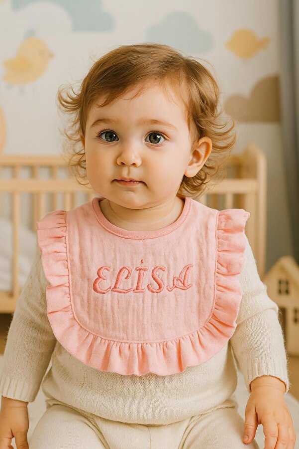 JUNİPERUS Kişiye Özel  Multı Müslin Bebek Salya Önlük & Fular  %100 Organik Pamuk