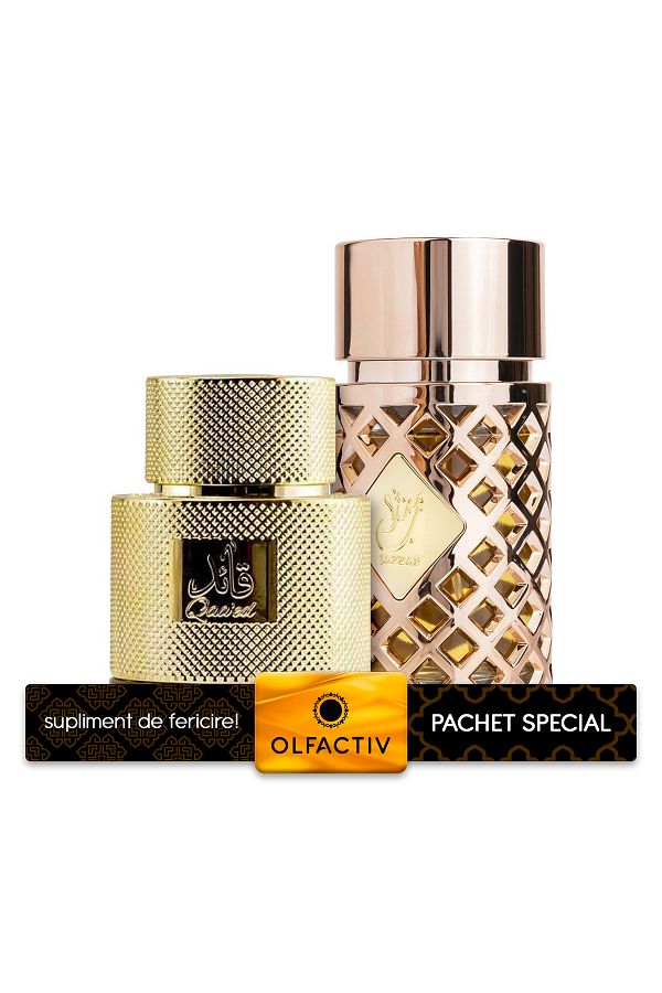 lattafa-Pack of 2 perfumes Qaaed 100 ml and Jazzab Gold 100 ml 1