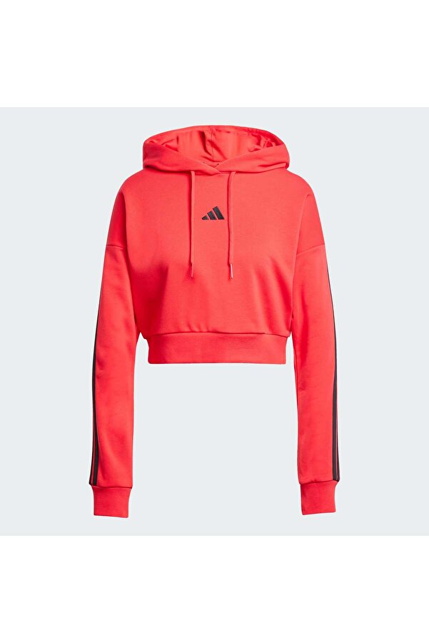 adidas Hanorac W 3S FT CRO HD PURRU Kırmızı Kadın- Trendyol