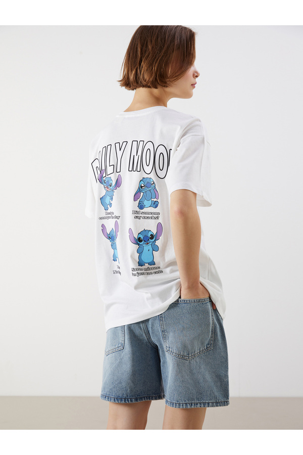 LC Waikiki Crew Neck Lilo Stitch Printed Women's T-Shirt- Trendyol