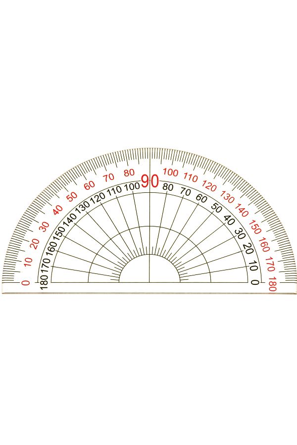 Protractor-Clear Plastic Protractor – 180° Measuring Tool for Geometry, Math & Drawing 1