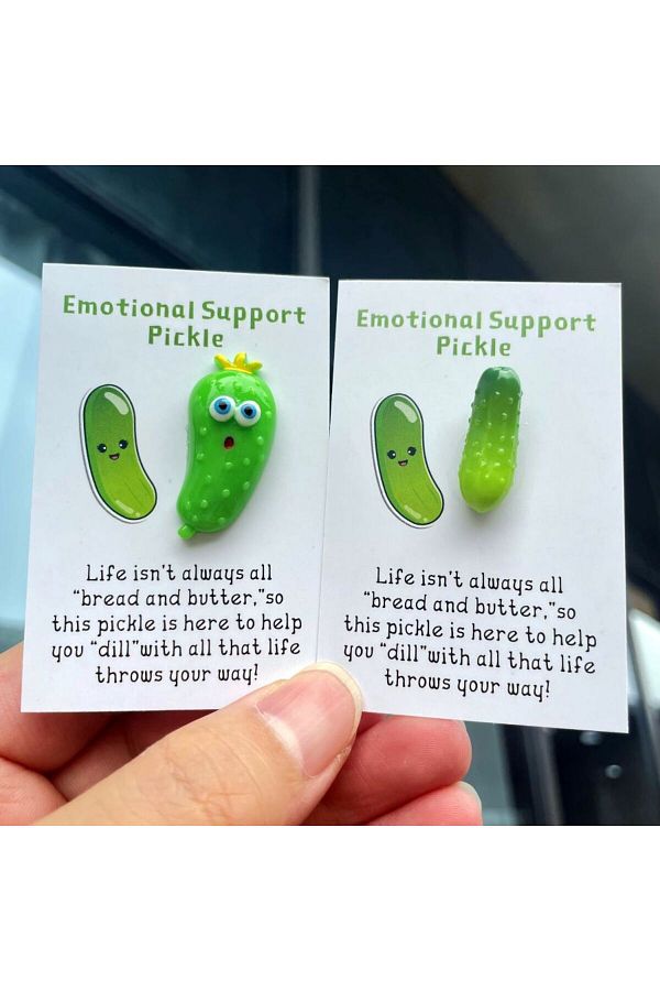 Choice-1 cucumber 1 pepper 2 pcs Fun Pocket Hug Card, " This Pickle Is Here To Help You "dill" With All Th 1